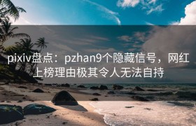 pixiv盘点：pzhan9个隐藏信号，网红上榜理由极其令人无法自持