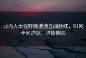 业内人士在昨晚遭遇丑闻脸红，91网全网炸锅，详情围观