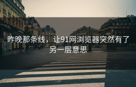 昨晚那条线，让91网浏览器突然有了另一层意思