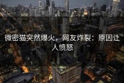 微密猫突然爆火，网友炸裂：原因让人愤怒
