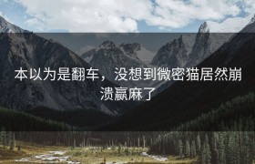 本以为是翻车，没想到微密猫居然崩溃赢麻了