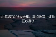 小耳酱TOP5大合集，震惊推荐！评论区吵翻了