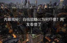内幕揭秘：白桃软糖cc为何吓傻？网友看傻了
