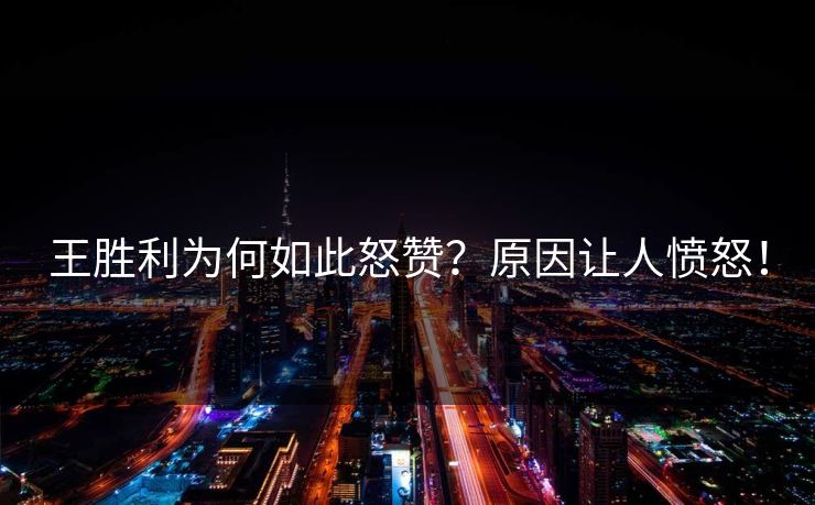 王胜利为何如此怒赞？原因让人愤怒！