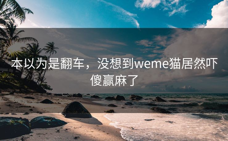 本以为是翻车，没想到weme猫居然吓傻赢麻了