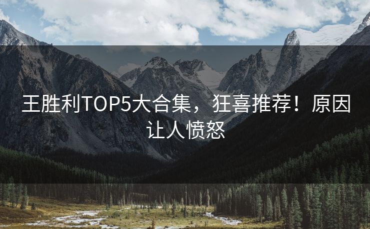 王胜利TOP5大合集，狂喜推荐！原因让人愤怒